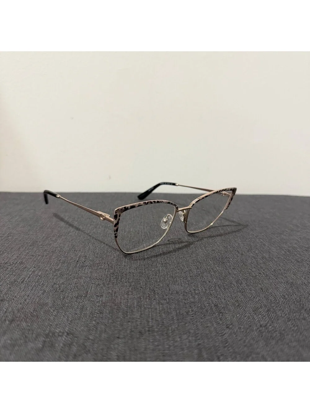 GUESS GU50293 Women’s Eyeglass Frames Rose Gold Animal Print 55-16-140